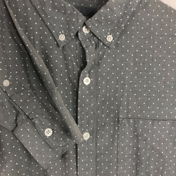 Bonobos Long Sleeve Grey Polka Dot Button Down - Picture 4 of 8